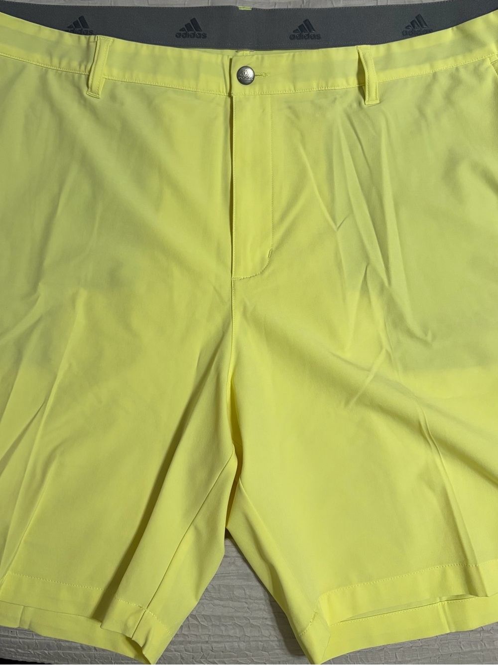 adidas Bright Yellow Performance Golf Shorts